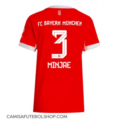 Camisa de time de futebol Bayern Munich Kim Min-jae #3 Replicas 1º Equipamento Feminina 2025-26 Manga Curta Camisa de time de futebol Bayern Munich Kim Min-jae #3 Replicas 1º Equipamento Feminina 2025-26 Manga Curta
